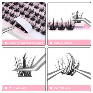 FENSHINE Clusterwimpers DIY 9-15mm C/D Krul Zachte Nepwimpers — miniatuur 5