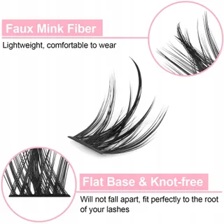FENSHINE Clusterwimpers DIY 9-15mm C/D Krul Zachte Nepwimpers — miniatuur 2
