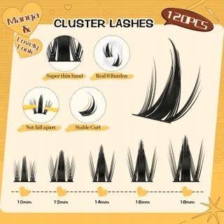 QUEWEL Manga Wimperextensies 100 Stuks 10-18mm Lijm Pincet — miniatuur 5