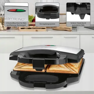CLATRONIC ST 3778 Sandwichmaker Antiaanbak 750W Zwart RVS — miniatuur 5