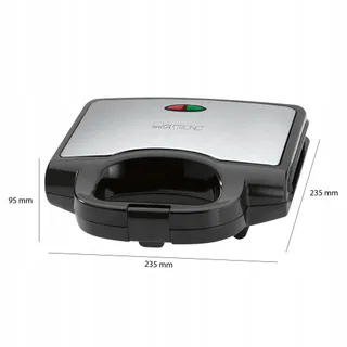 CLATRONIC ST 3778 Sandwichmaker Antiaanbak 750W Zwart RVS — miniatuur 3