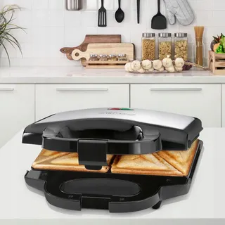 CLATRONIC ST 3778 Sandwichmaker Antiaanbak 750W Zwart RVS — miniatuur 6