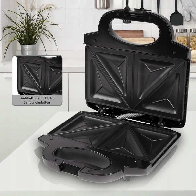 CLATRONIC ST 3778 Sandwichmaker Antiaanbak 750W Zwart RVS — foto 4
