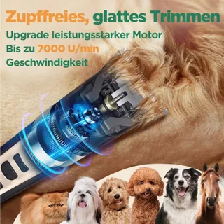 GIMARS Draadloze Stille Trimmer Honden Dikke Vacht — miniatuur 3
