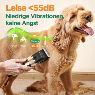 GIMARS Draadloze Stille Trimmer Honden Dikke Vacht — miniatuur 4
