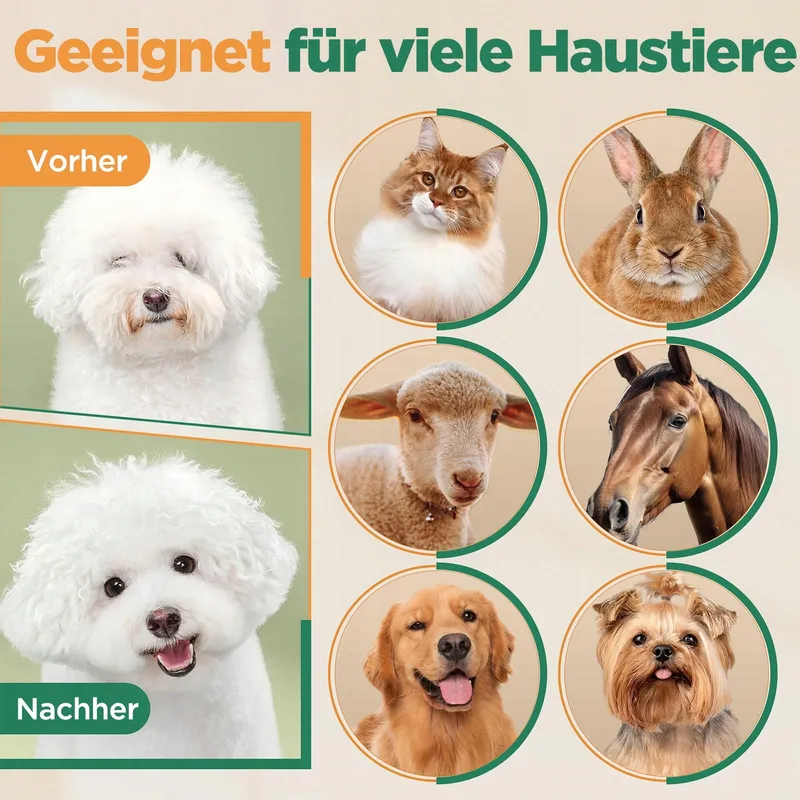 GIMARS Draadloze Stille Trimmer Honden Dikke Vacht — foto 9