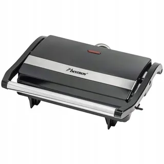BESTRON Contactgrill 700W Antiaanbaklaag Zwart — miniatuur 5
