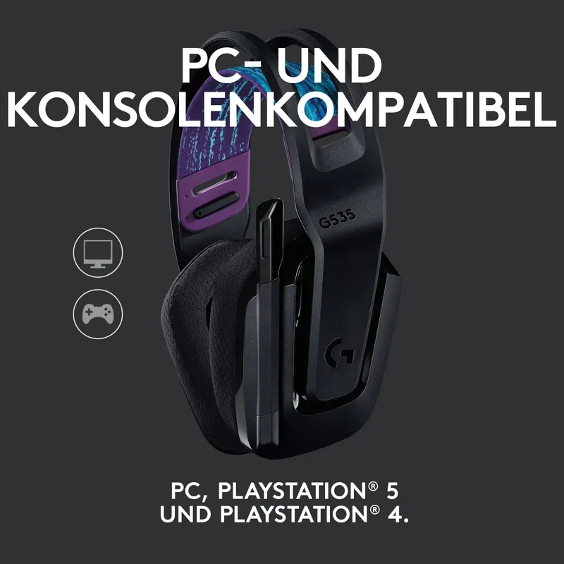 LOGITECH G535 LIGHTSPEED Draadloze Lichte Gaming Headset PC PS4 PS5 — foto 3