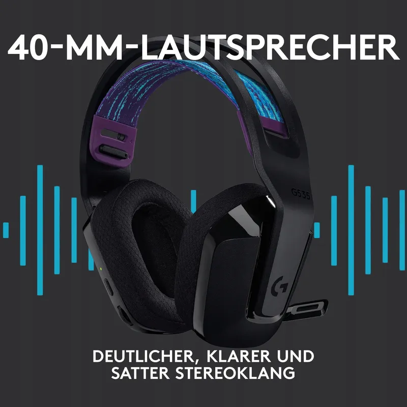 LOGITECH G535 LIGHTSPEED Draadloze Lichte Gaming Headset PC PS4 PS5 — foto 5