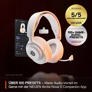 STEELSERIES Arctis Nova 5 Draadloze Gaming Headset Wit — miniatuur 2