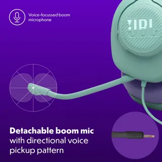 JBL Quantum 100M2 Gaming Headset Over-Ear Afneembare Mic Cyaan — miniatuur 5