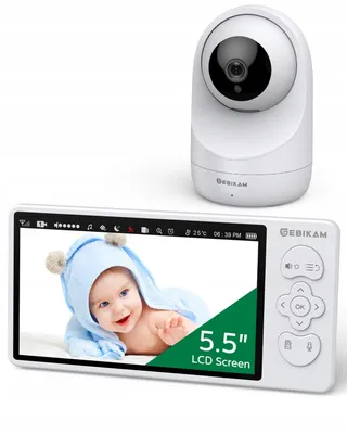 SEBIKAM Babyfoon Camera 720P HD 4000mAh VOX Nachtmodus Audio — miniatuur 1