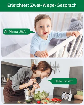 SEBIKAM Babyfoon Camera 720P HD 4000mAh VOX Nachtmodus Audio — miniatuur 5