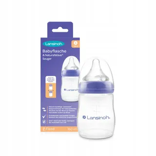 LANSINOH NaturalWave Babyfles 160ml Stabiel Ontwerp — miniatuur 1