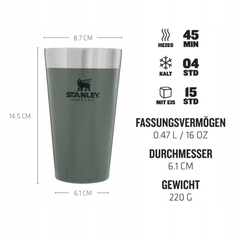 STANLEY Adventure Thermosbeker 473ml Groen Houdt 4u Koud BPA-Vrij — foto 2