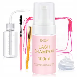 EMEDA Wimpershampoo 100ml met Flesje en Borsteltje Wimperextensions — miniatuur 1