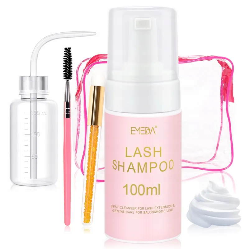 EMEDA Wimpershampoo 100ml met Flesje en Borsteltje Wimperextensions — foto 1