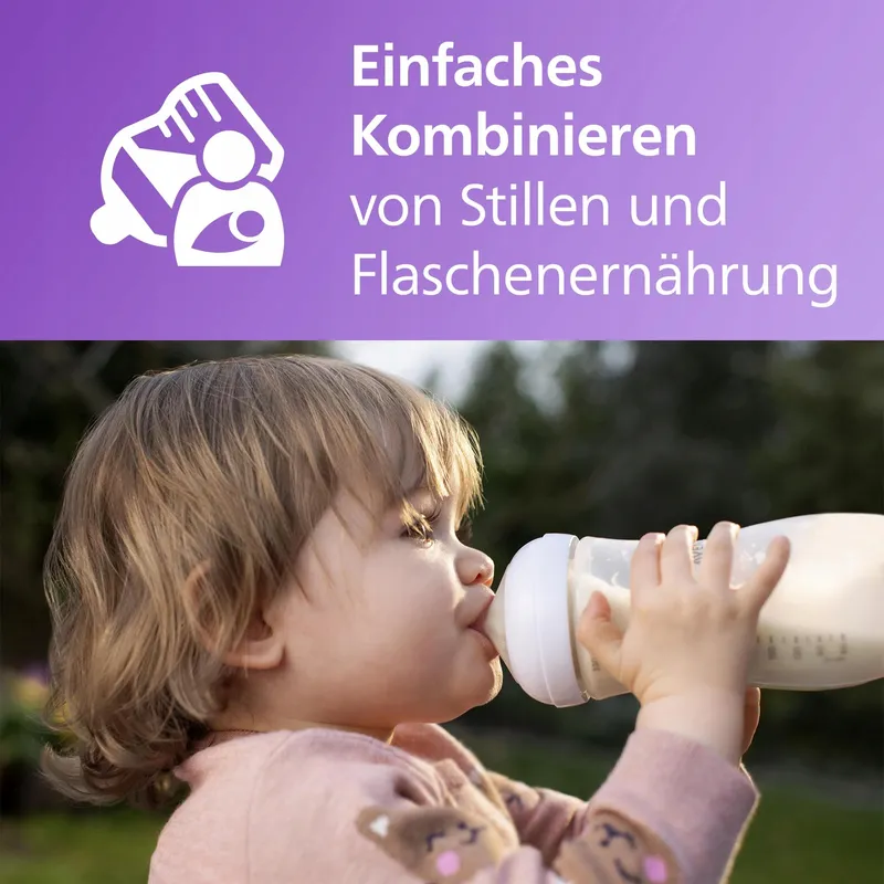 PHILIPS AVENT Natural Fles 330ml Speen Flow 4 3m+ — foto 3