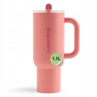 WATERDROP Explorer Thermobeker 1,1L RVS met Rietje — miniatuur 1