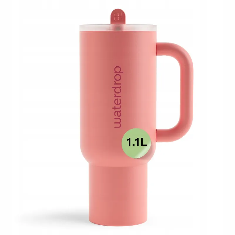 WATERDROP Explorer Thermobeker 1,1L RVS met Rietje — foto 1