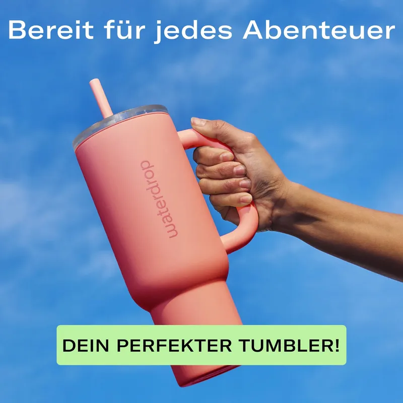 WATERDROP Explorer Thermobeker 1,1L RVS met Rietje — foto 2