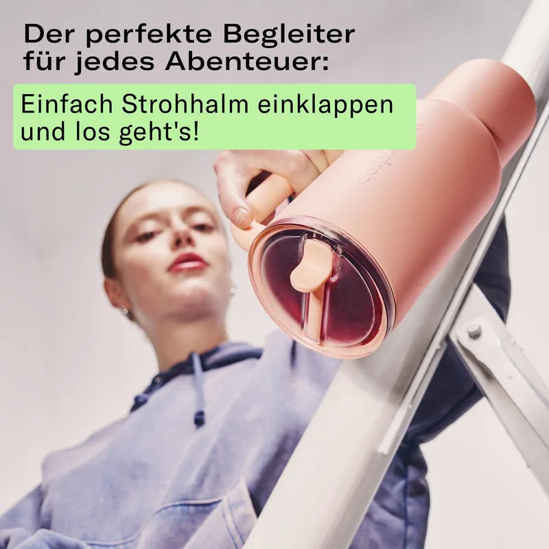 WATERDROP Explorer Thermobeker 1,1L RVS met Rietje — foto 4