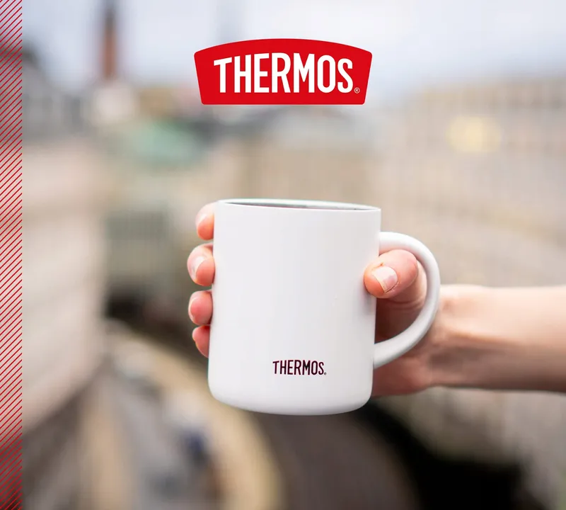 THERMOS Longlife Cup 0,35L Wit RVS Met Deksel Campingmok — foto 6