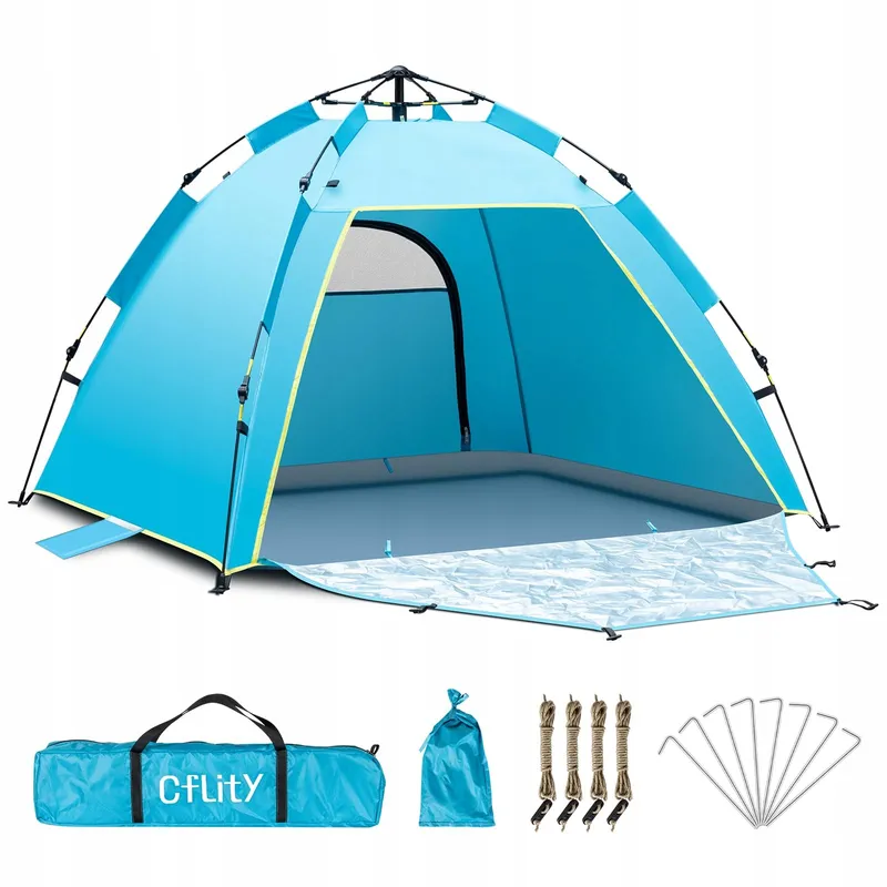 CFLITY Strandtent Pop Up 1-3 Personen UV50+ Licht Tuin — foto 1