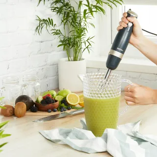 PETRA Staafmixer Staal 600W 2 Snelheden Soep Smoothie Grijs Goud — miniatuur 6
