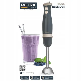 PETRA Staafmixer Staal 600W 2 Snelheden Soep Smoothie Grijs Goud — miniatuur 2