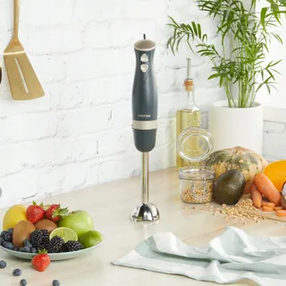 PETRA Staafmixer Staal 600W 2 Snelheden Soep Smoothie Grijs Goud — miniatuur 3