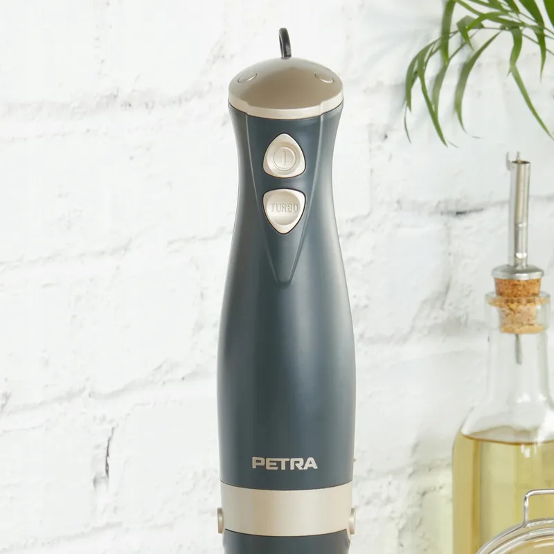 PETRA Staafmixer Staal 600W 2 Snelheden Soep Smoothie Grijs Goud — foto 8
