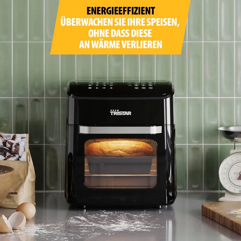 TRISTAR Mini Oven Airfryer 2-in-1 12L 1800W 12 Programma's — foto 3