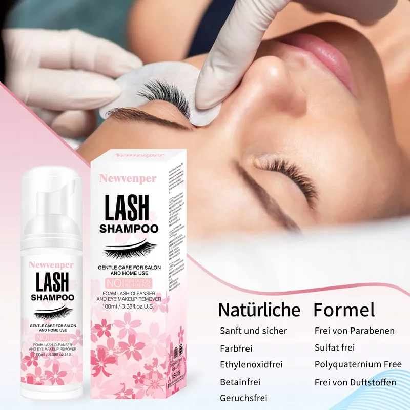 NEWVENPER Wimpershampoo Met Borstel Voor Wimperverlenging 100ML — foto 2