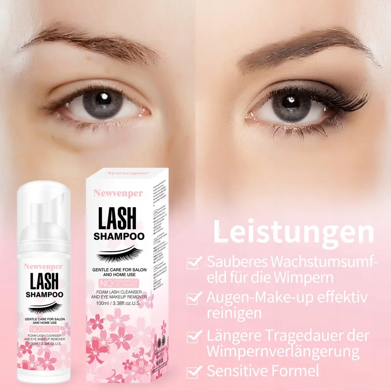 NEWVENPER Wimpershampoo Met Borstel Voor Wimperverlenging 100ML — foto 3