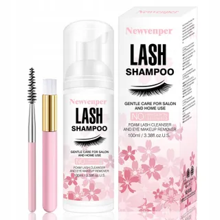 NEWVENPER Wimpershampoo Met Borstel Voor Wimperverlenging 100ML