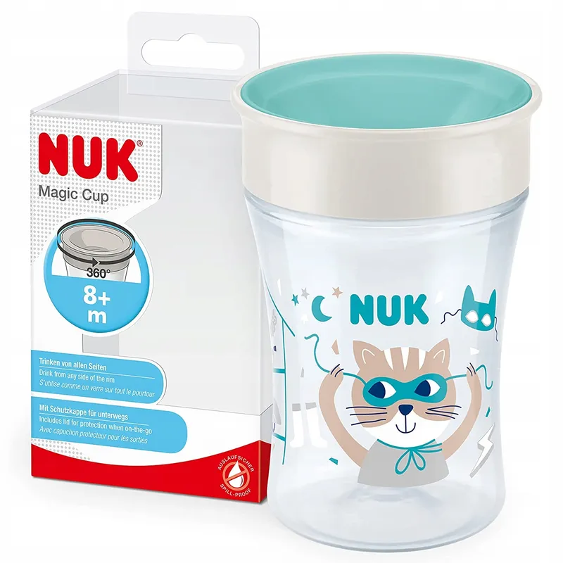 NUK Magic Cup Drinkbeker 8+ Maanden 230ml Blauwe Kat — foto 8