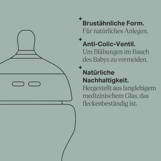 TOMMEE TIPPEE Natural Start Glazen Antikoliek Fles 250ml — miniatuur 4