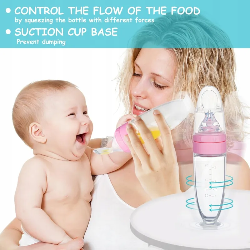 AOLSO Siliconen Voedingsdispenser Baby 2 Stuks Lepel Fles Feeder — foto 4