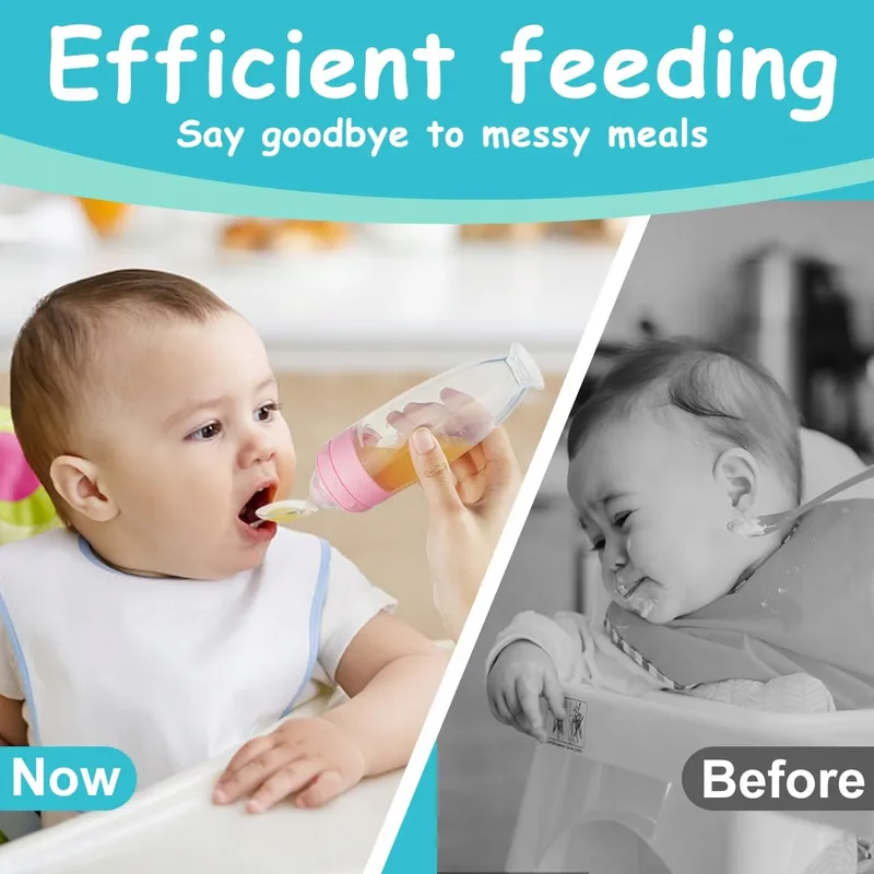 AOLSO Siliconen Voedingsdispenser Baby 2 Stuks Lepel Fles Feeder — foto 6