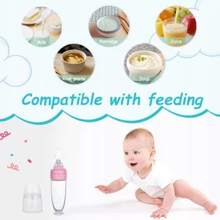 AOLSO Siliconen Voedingsdispenser Baby 2 Stuks Lepel Fles Feeder — miniatuur 5