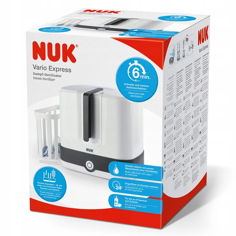 NUK Vario Express Stoomsterilisator Babyflessen 3-in-1 Wit — foto 7