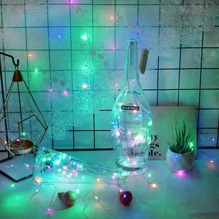 DING Lichtsnoer Flexibele Draad 5-delig 2M 20 LED Kleurrijk — miniatuur 6