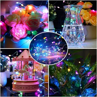 DING Lichtsnoer Flexibele Draad 5-delig 2M 20 LED Kleurrijk — miniatuur 8