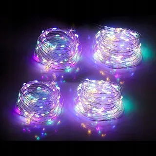 DING Lichtsnoer Flexibele Draad 5-delig 2M 20 LED Kleurrijk — miniatuur 2