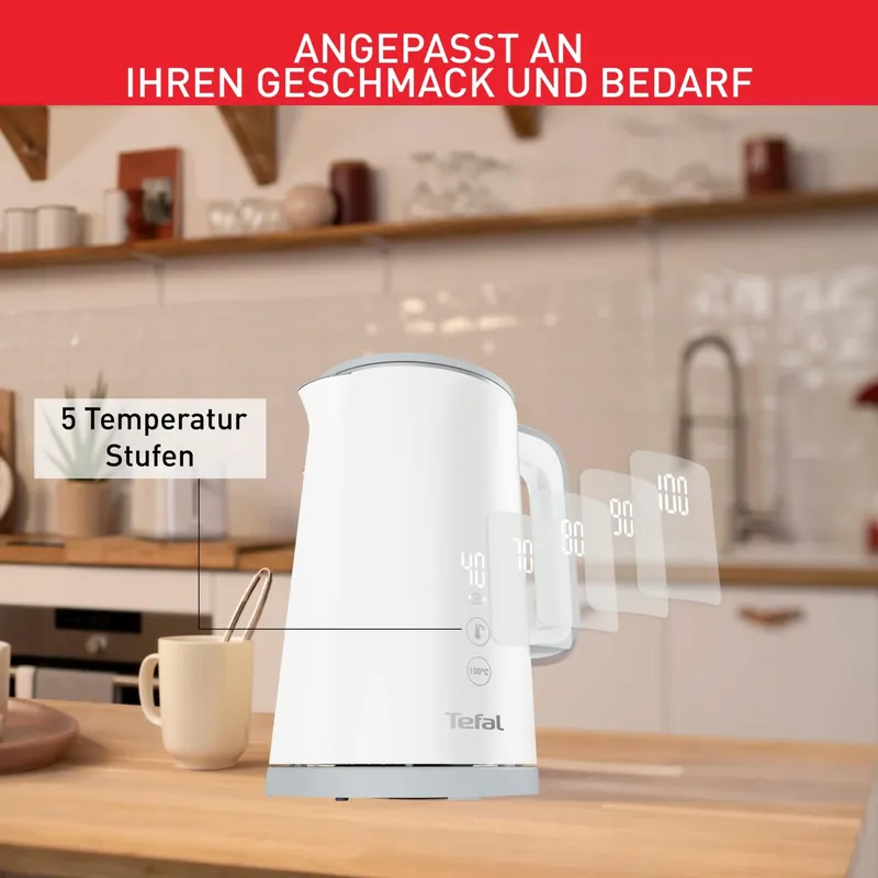 TEFAL Sense Waterkoker 1,5L Digitaal Display 5 Temperaturen 1800W — foto 3