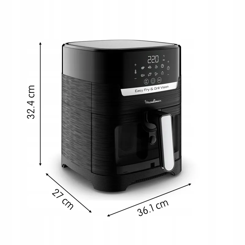 MOULINEX Easy Fry Grill Vision 4,2L Airfryer Venster 10 Functies — foto 4