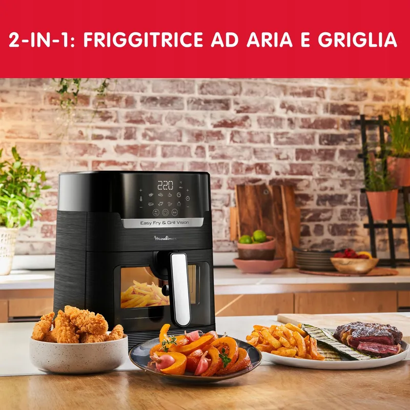 MOULINEX Easy Fry Grill Vision 4,2L Airfryer Venster 10 Functies — foto 2