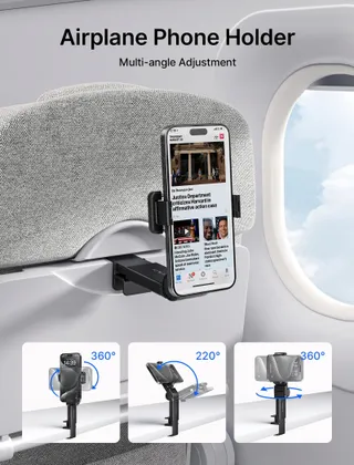 JSAUX Vliegtuig Telefoonhouder 360° Reisstandaard — miniatuur 2