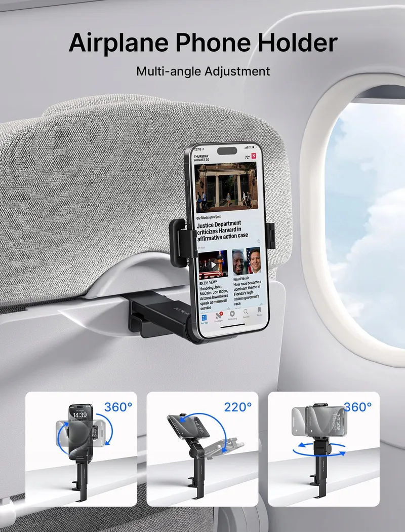 JSAUX Vliegtuig Telefoonhouder 360° Reisstandaard — foto 2